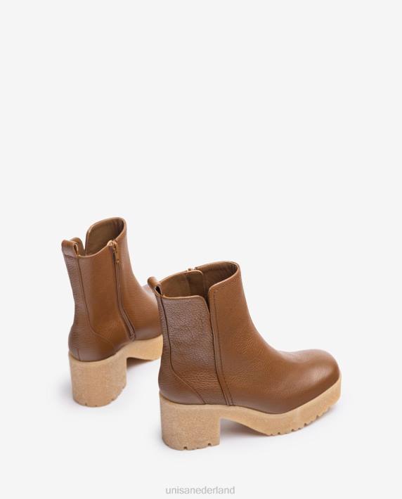 Unisa 02B0950 leren enkellaarsjes met binnenrits kinderen mode