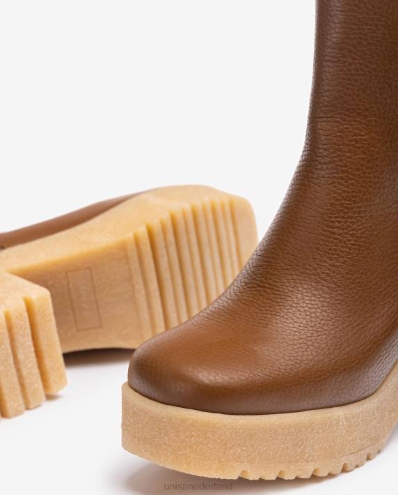 Unisa 02B0950 leren enkellaarsjes met binnenrits kinderen mode