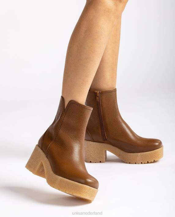 Unisa 02B0950 leren enkellaarsjes met binnenrits kinderen mode