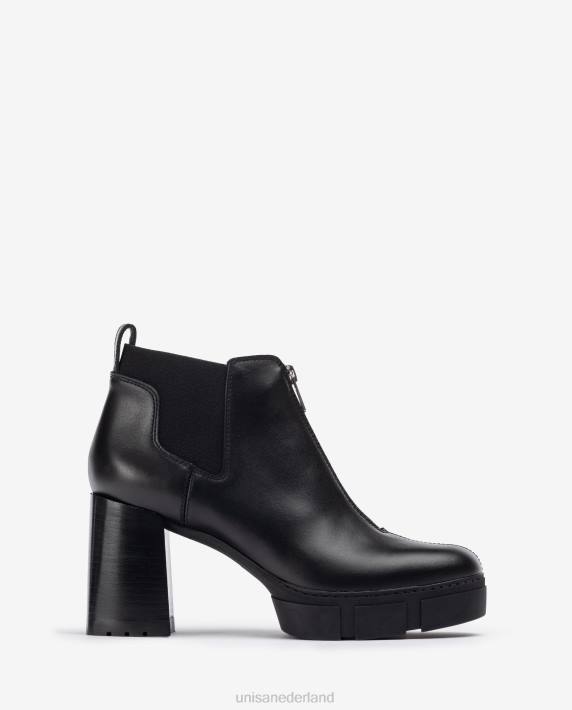 Unisa 02B0953 enkellaarsje met ritssluiting en een trackplateau vrouwen bevallig