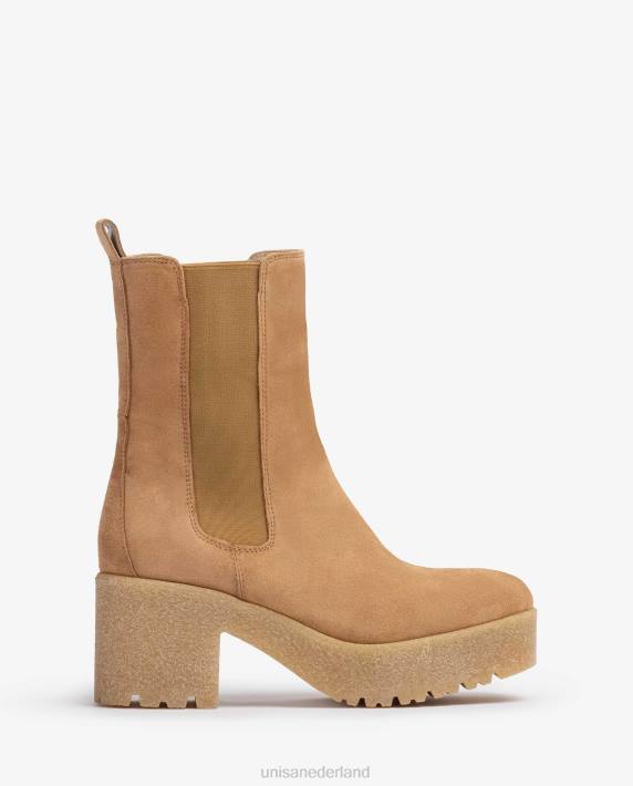 Unisa 02B0954 suède enkellaarzen in chelsea-stijl kinderen bevallig