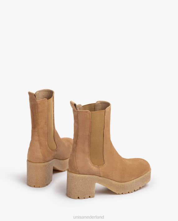 Unisa 02B0954 suède enkellaarzen in chelsea-stijl kinderen bevallig