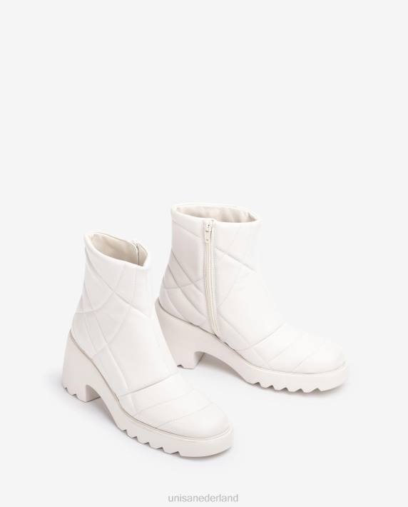 Unisa 02B0960 superlichte gewatteerde enkellaars vrouwen wit