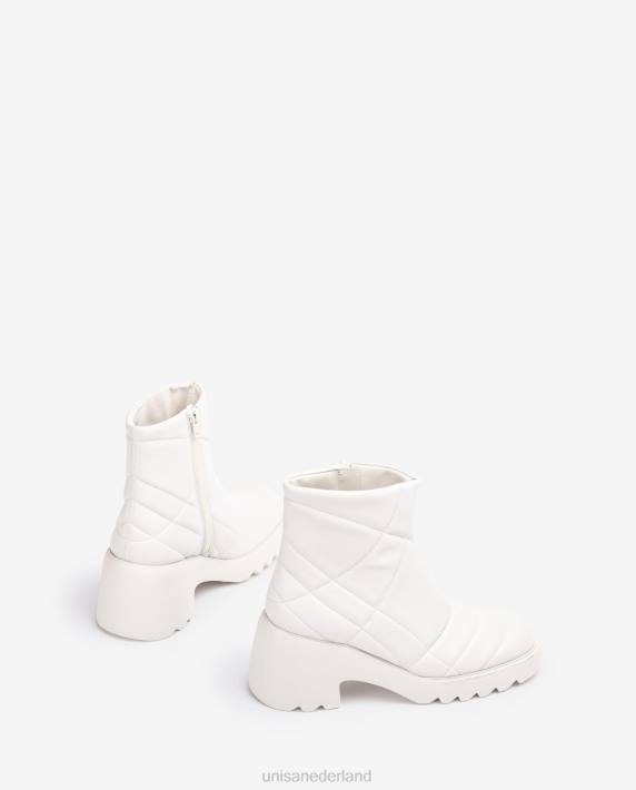 Unisa 02B0960 superlichte gewatteerde enkellaars vrouwen wit