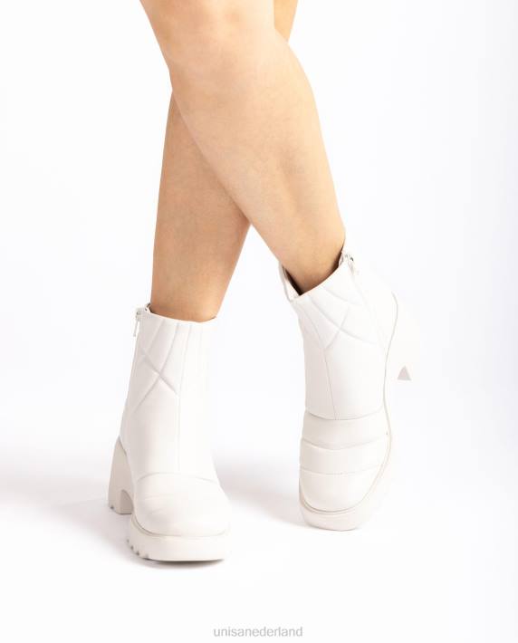 Unisa 02B0960 superlichte gewatteerde enkellaars vrouwen wit