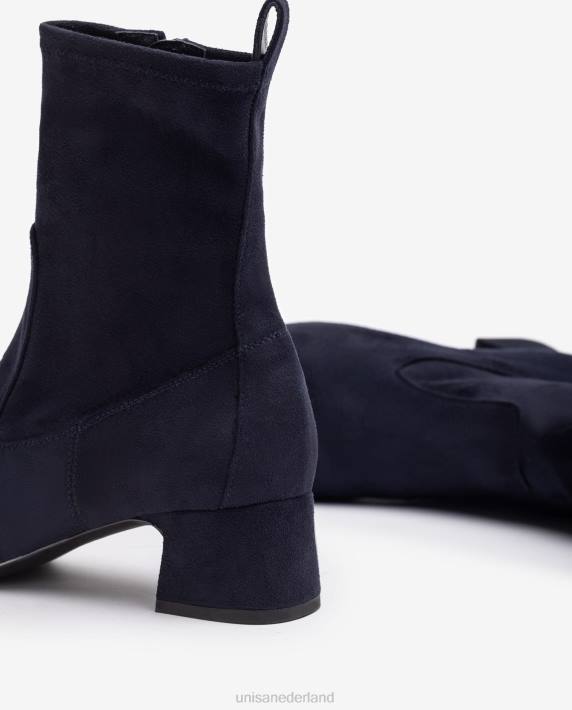 Unisa 02B0968 enkellaars met vierkante neus vrouwen blauw
