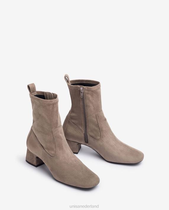 Unisa 02B0971 enkellaars met vierkante neus vrouwen bruin