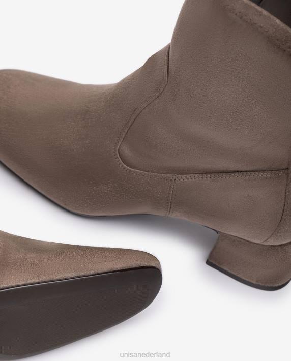 Unisa 02B0971 enkellaars met vierkante neus vrouwen bruin