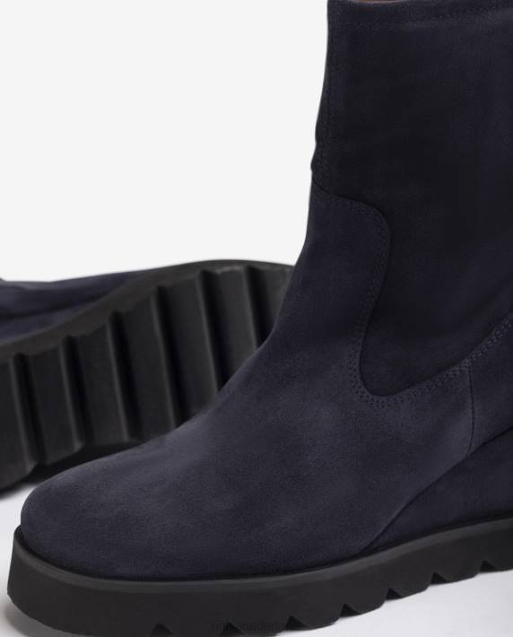 Unisa 02B0973 enkellaarsje met rubberen zool vrouwen blauw