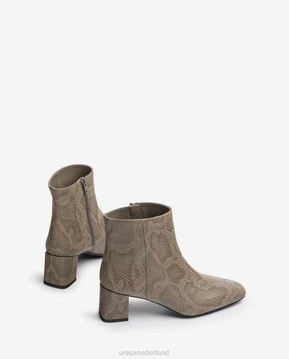 Unisa 02B0981 Enkellaars met vierkante neus en ritssluiting vrouwen bevallig