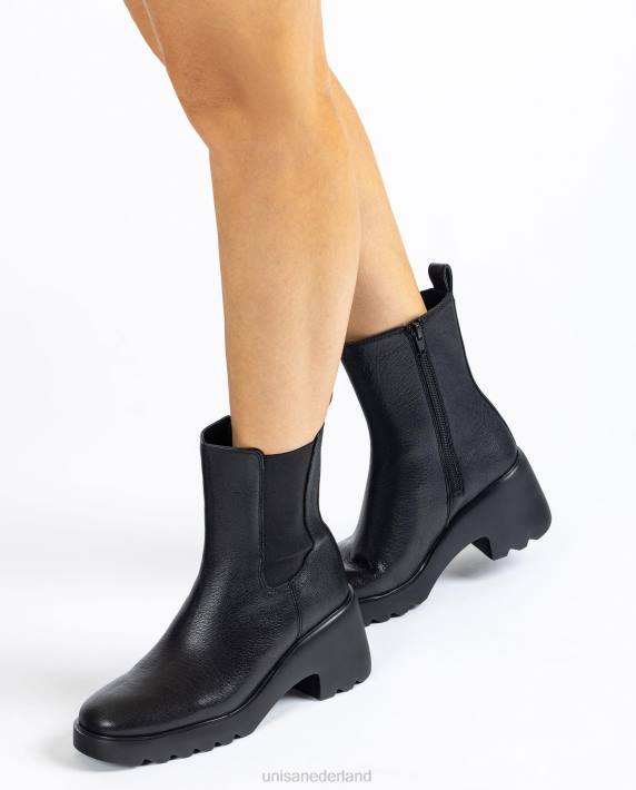 Unisa 02B0984 enkellaarsje met zijvouwen en een ritssluiting vrouwen mode