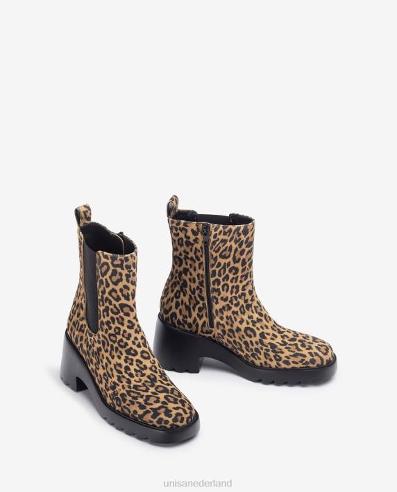 Unisa 02B0985 enkellaarsje met zijvouwen en een ritssluiting vrouwen bevallig