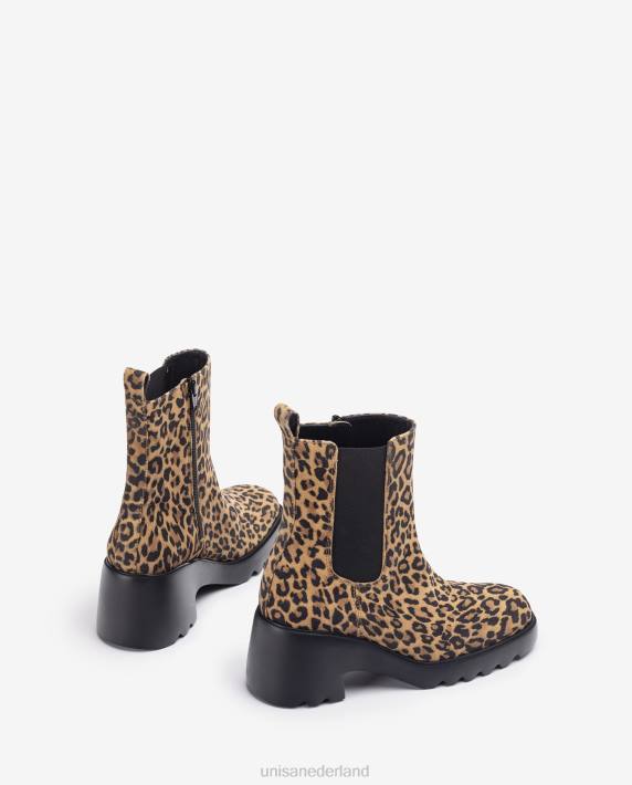 Unisa 02B0985 enkellaarsje met zijvouwen en een ritssluiting vrouwen bevallig