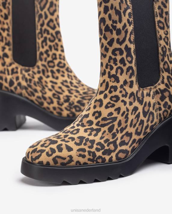 Unisa 02B0985 enkellaarsje met zijvouwen en een ritssluiting vrouwen bevallig