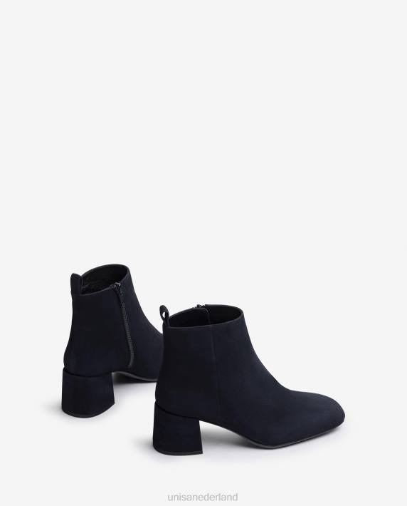 Unisa 02B0987 enkellaarsje met brede hak vrouwen blauw