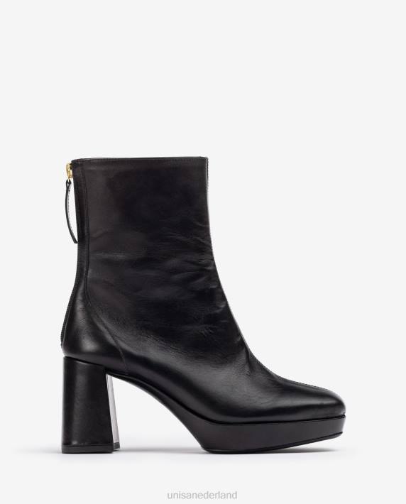 Unisa 02B0993 enkellaarsje met hak en plateauzool vrouwen mode