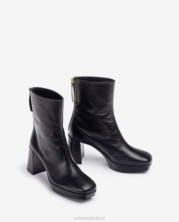 Unisa 02B0993 enkellaarsje met hak en plateauzool vrouwen mode