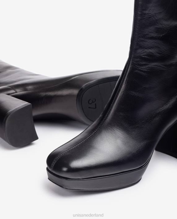 Unisa 02B0993 enkellaarsje met hak en plateauzool vrouwen mode