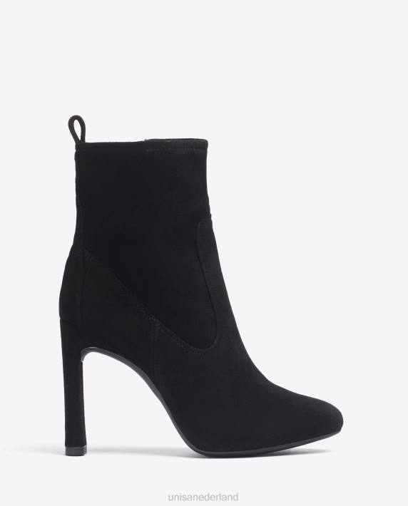 Unisa 02B0999 suède enkellaarzen met hak en binnenplateau kinderen mode