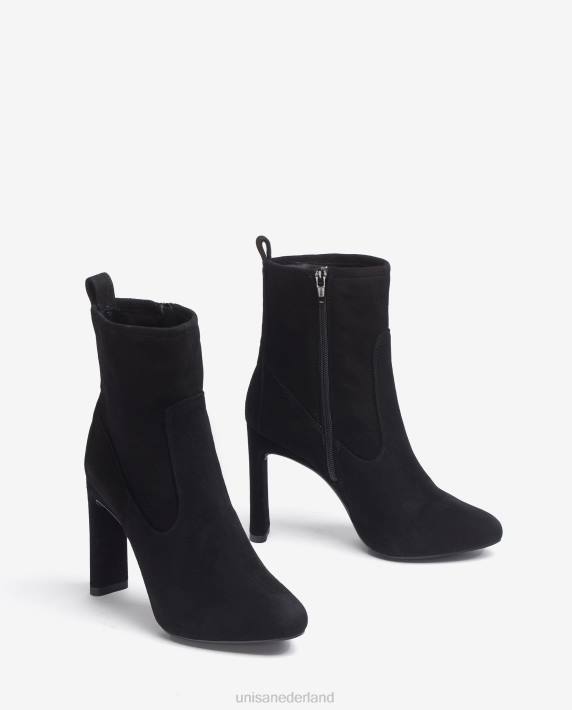 Unisa 02B0999 suède enkellaarzen met hak en binnenplateau kinderen mode