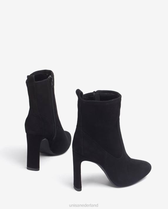 Unisa 02B0999 suède enkellaarzen met hak en binnenplateau kinderen mode