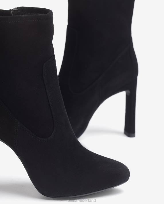 Unisa 02B0999 suède enkellaarzen met hak en binnenplateau kinderen mode