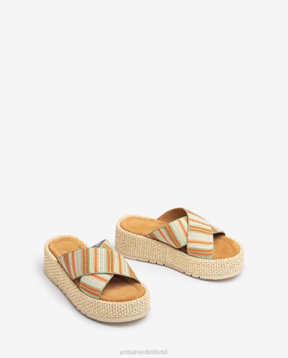 Unisa 02B0803 sandaal met bandjes vrouwen groente