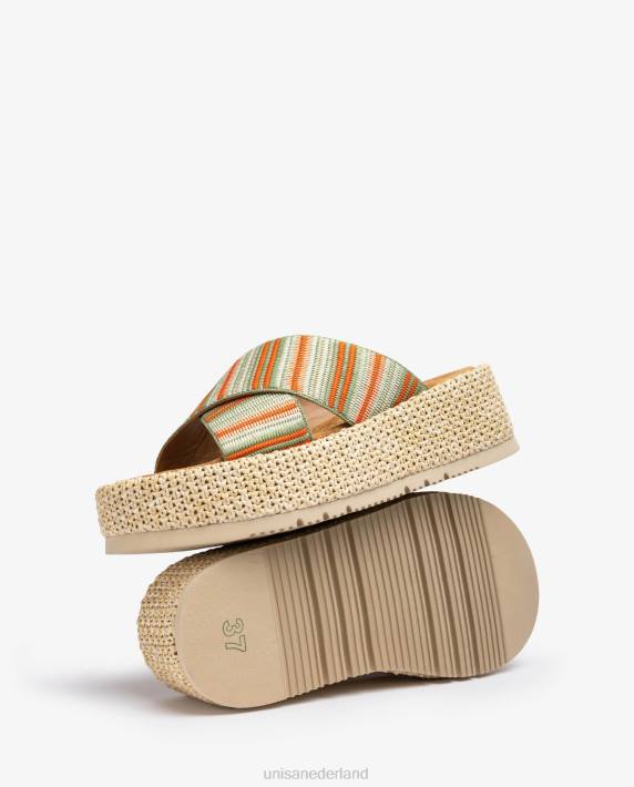 Unisa 02B0803 sandaal met bandjes vrouwen groente