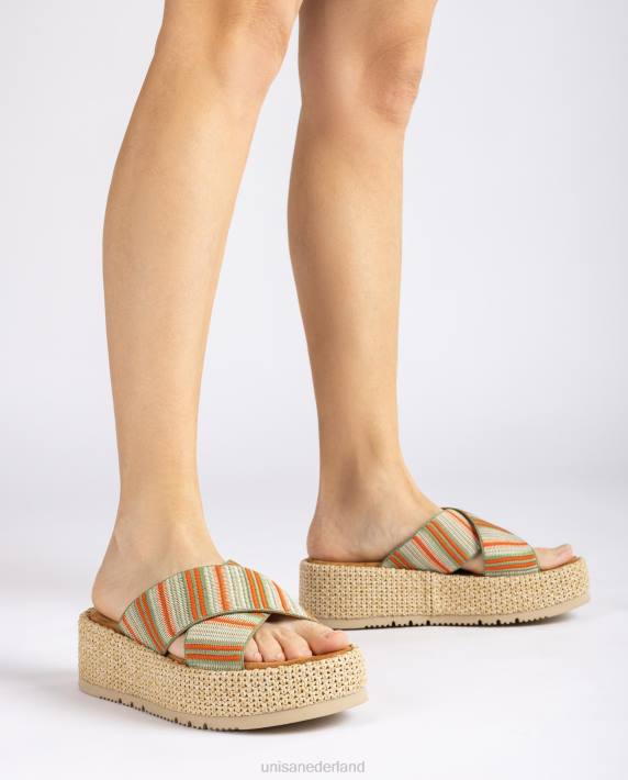 Unisa 02B0803 sandaal met bandjes vrouwen groente