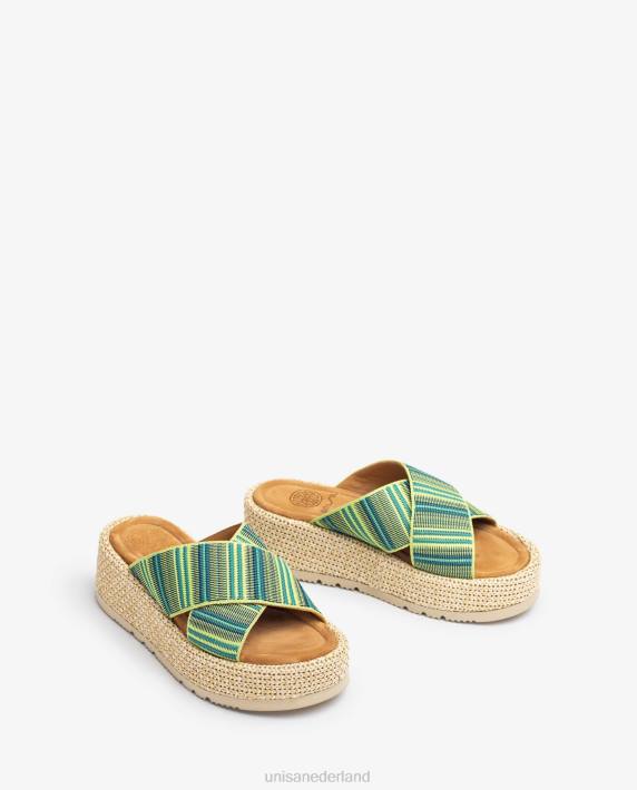 Unisa 02B0804 sandaal met bandjes vrouwen groente