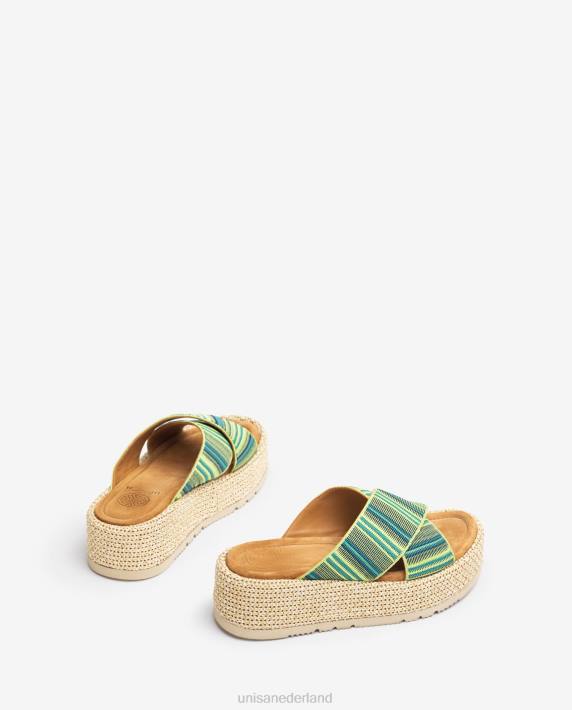 Unisa 02B0804 sandaal met bandjes vrouwen groente