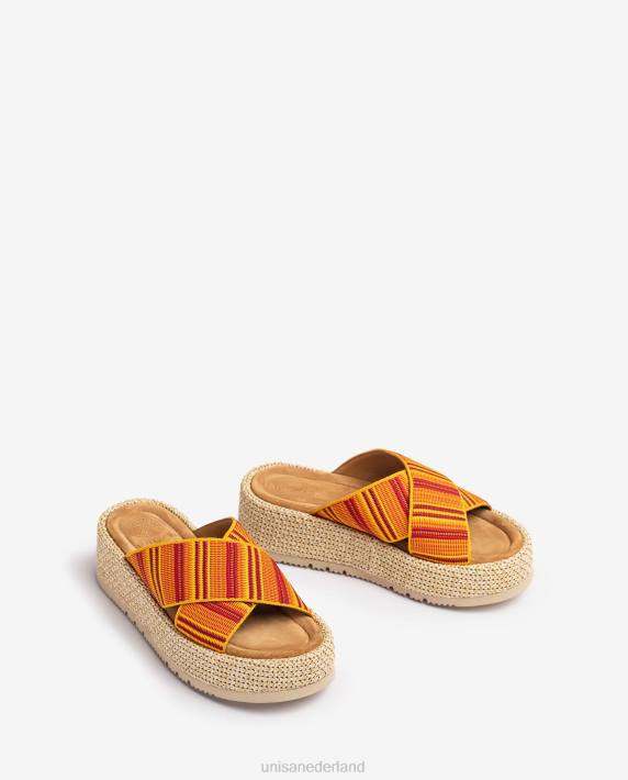 Unisa 02B0805 sandaal met bandjes vrouwen oranje