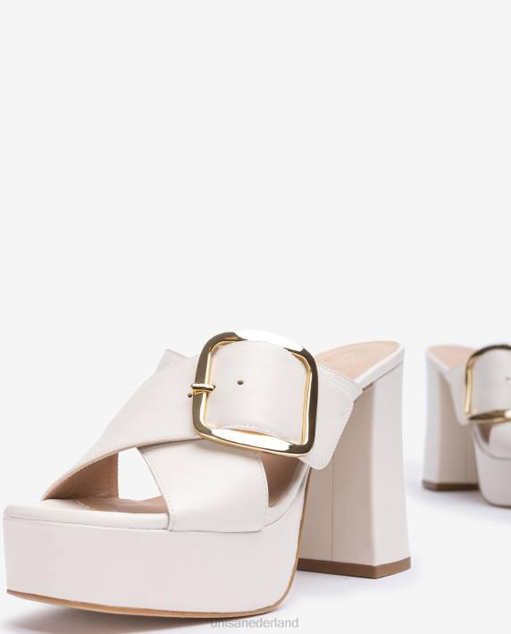 Unisa 02B0809 brede gekruiste sandaal vrouwen wit