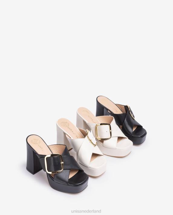 Unisa 02B0809 brede gekruiste sandaal vrouwen wit