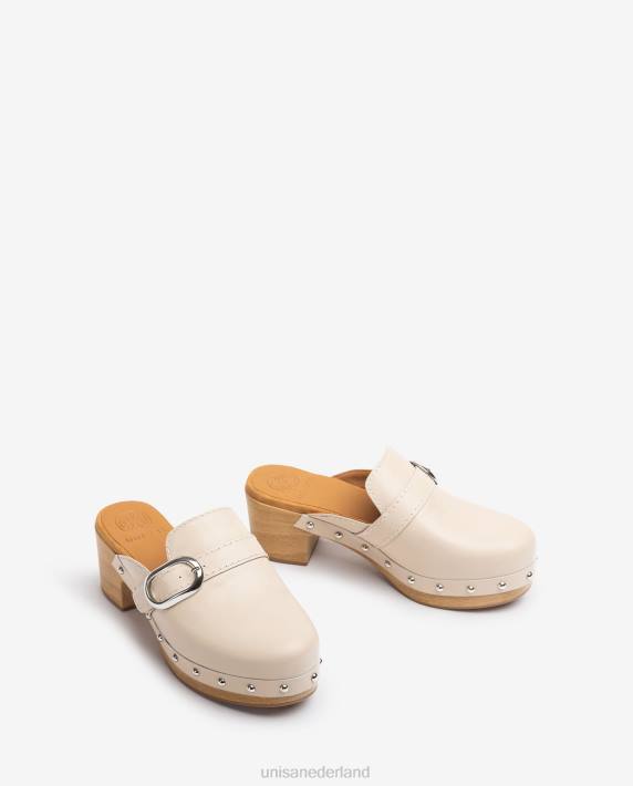 Unisa 02B0819 muiltje met gesp en studs vrouwen beige