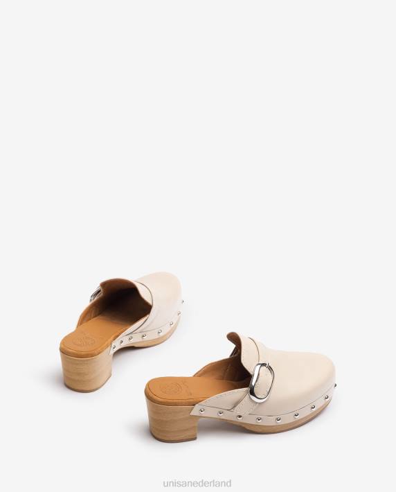 Unisa 02B0819 muiltje met gesp en studs vrouwen beige