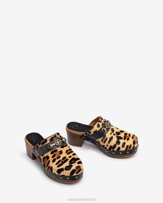Unisa 02B0820 bedrukte klomp met een monogram vrouwen mode
