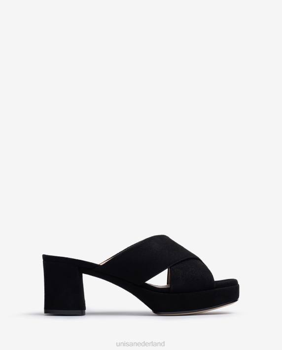 Unisa 02B0824 suède sandaal met bandjes vrouwen mode