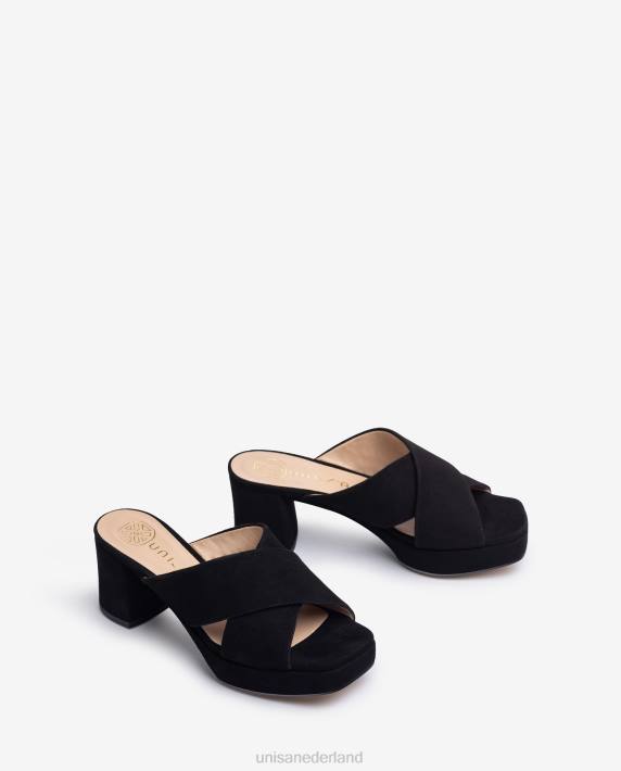 Unisa 02B0824 suède sandaal met bandjes vrouwen mode
