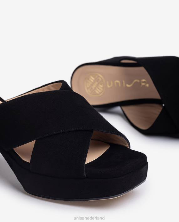 Unisa 02B0824 suède sandaal met bandjes vrouwen mode