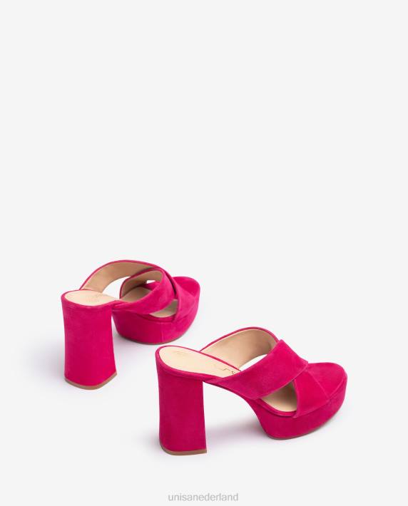 Unisa 02B0825 brede sandaal met gekruiste bandjes vrouwen mode