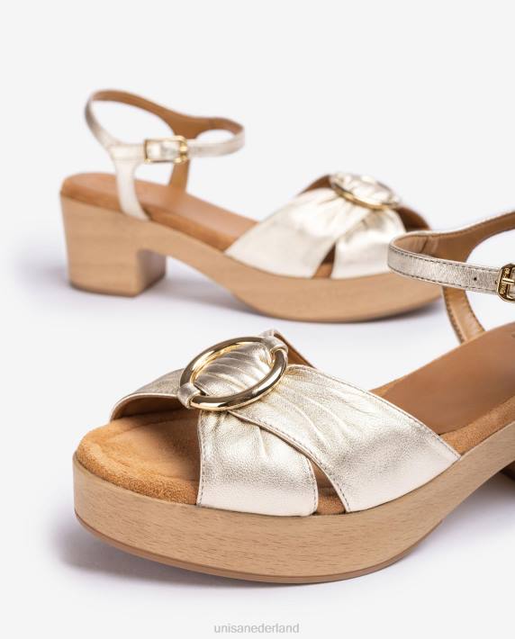 Unisa 02B0117 sandaal met ronde neus en bies vrouwen bevallig