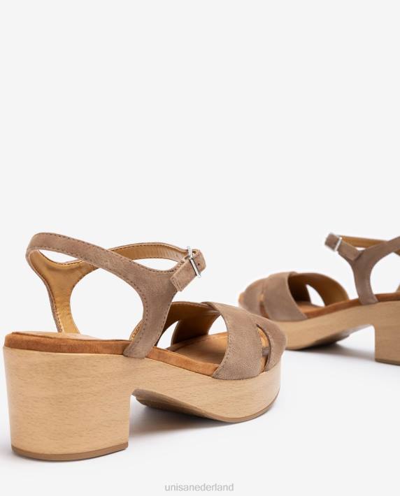 Unisa 02B0123 sandaal met kruisband vrouwen bruin