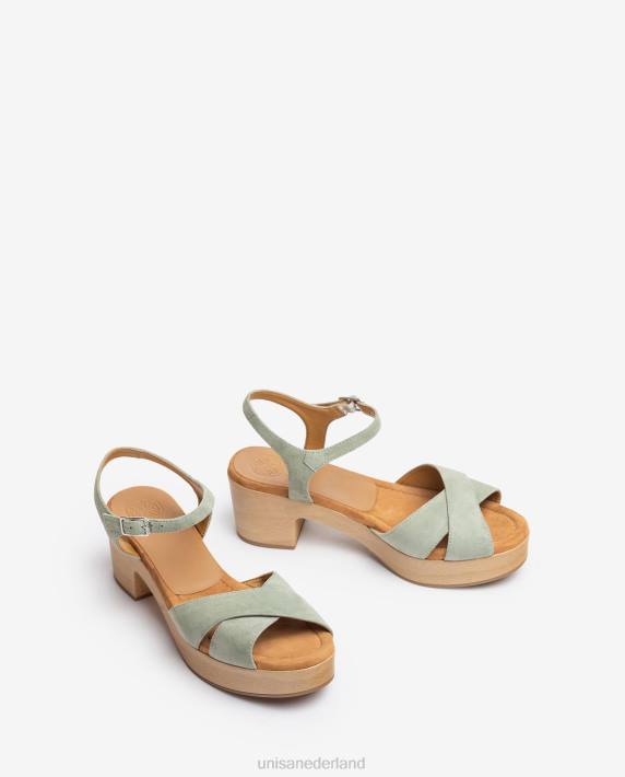Unisa 02B0124 sandaal met kruisband vrouwen groente