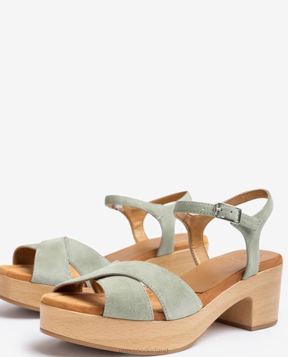 Unisa 02B0124 sandaal met kruisband vrouwen groente