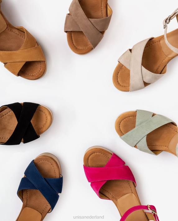 Unisa 02B0124 sandaal met kruisband vrouwen groente