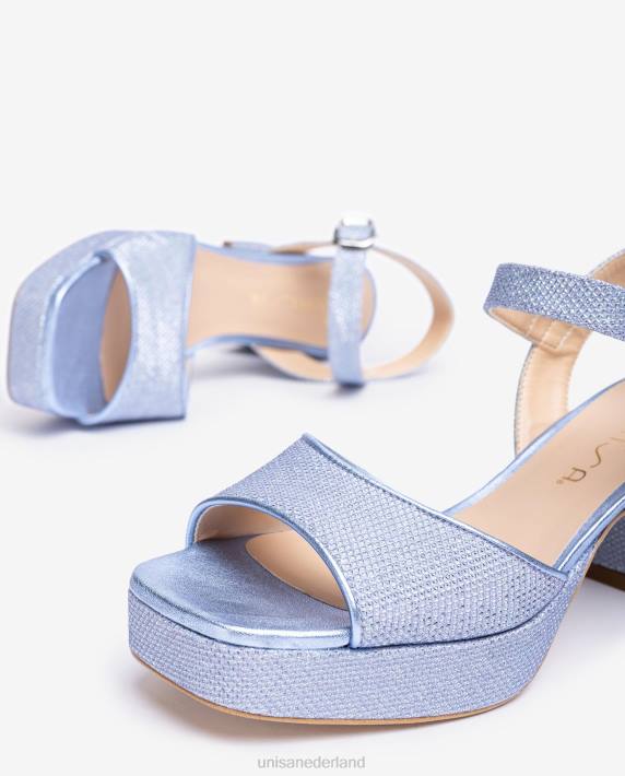 Unisa 02B0211 sandaal met hak en plateauzool vrouwen blauw