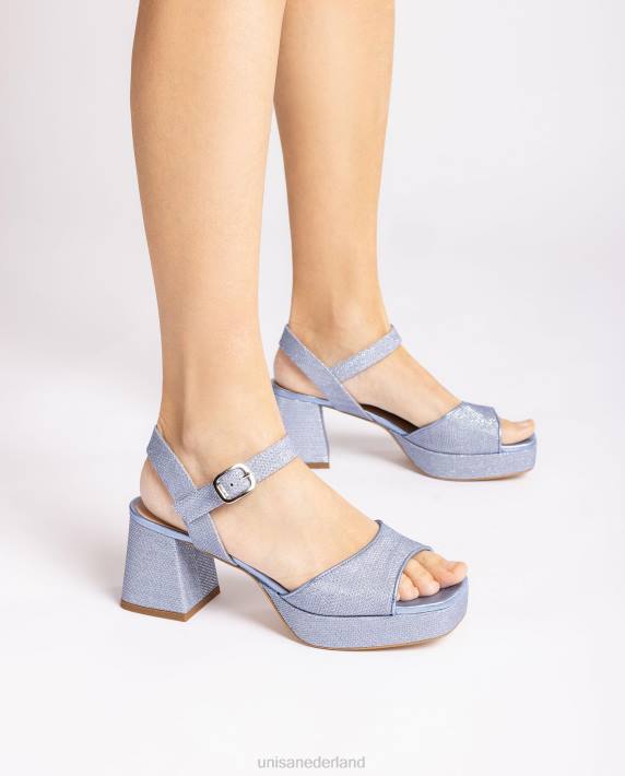Unisa 02B0211 sandaal met hak en plateauzool vrouwen blauw