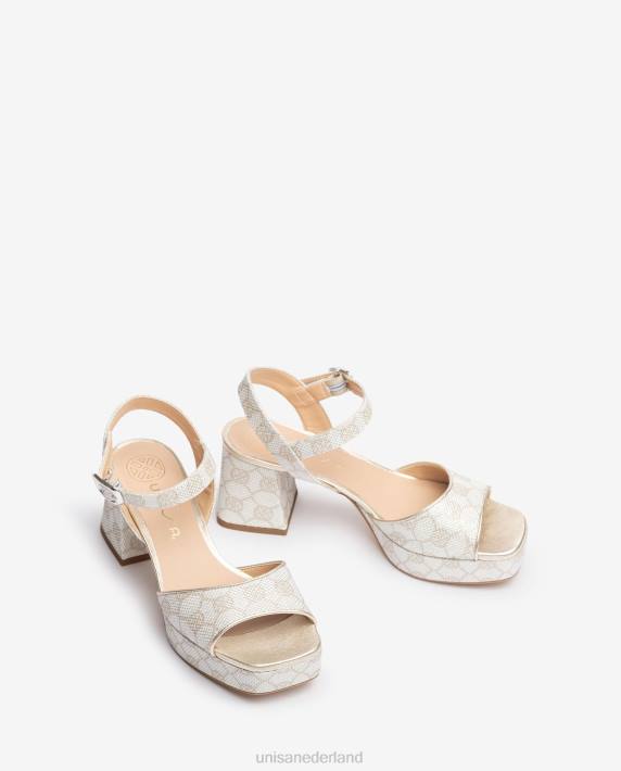 Unisa 02B0214 sandaal met hak en plateauzool vrouwen bevallig