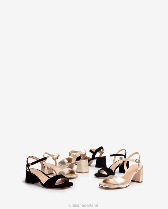 Unisa 02B0216 sandaal met hak en plateauzool vrouwen goud